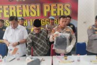 Konfrensi pers Polres Aceh Tenggara, Rabu (20/8)