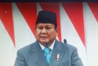 Presiden Republik Indonesia Prabowo Subianto dalam sidang Tahunan MPR, DPR, DPD, Jumat (15/8) |doc|cut|google|