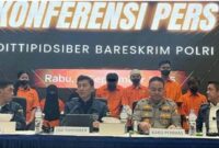 Fhoto|cut|detiknews| Konfrensi Pers penangkapan pelaku penyebar konten oleh Bareskrim Polri, Rabu 3/9/2025