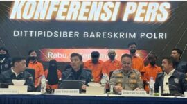 Fhoto|cut|detiknews| Konfrensi Pers penangkapan pelaku penyebar konten oleh Bareskrim Polri, Rabu 3/9/2025