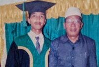 (Alm) H Hasan Burhan bersama Putra sulungnya Amintra | Fhoto | doc | keluarga