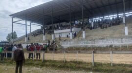 Kondisi Tribun Buntul Nege pada hari pertama pembukaan Pacuan Kuda, Selasa (21/10/2025)