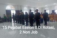 Pengambilan Sumpah Jabatan 15 Pimpinan Tinggi Pratama di Balai Pendopo Bupati Gayo Lues, Kamis (30/10/2025)