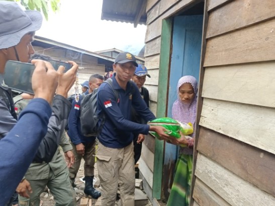 Fhoto: Beras yang disubsidi oleh relawan dari PolPP dan personel Brimob Gayo Lues