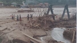 Gambar luapan sungai di Gayo Lues yang telah mulai surut | doc | bpbd |