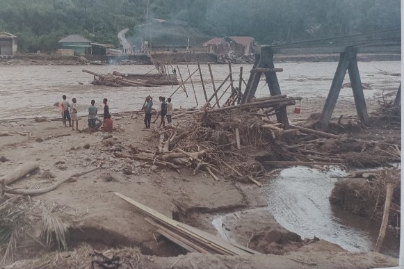 Gambar luapan sungai di Gayo Lues yang telah mulai surut | doc | bpbd |