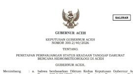 Gambar; Cuplikan Surat Keputusan Gubernur Aceh