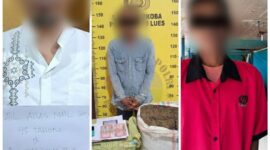 Tiga tersangka pelaku jaringan Narkoba yang dikendalikan dari Lapas | Fhoto | Humas Polres Gayo Lues