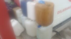 Tumpukan Jerigen disalah satu Pertashop Blangkejeren, Jumat (6/2/2026) |doc|Noviel Wijayandi|