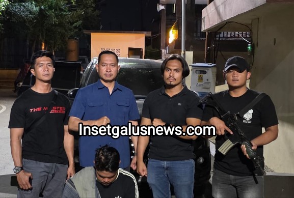 Kasatreskrim Polres Galus, Iptu M Abidinsyah bersama tim saat membekuk tersangka |doc\Polres|