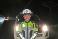 Personil Satlantas Polres Galus dilokasi kejadian