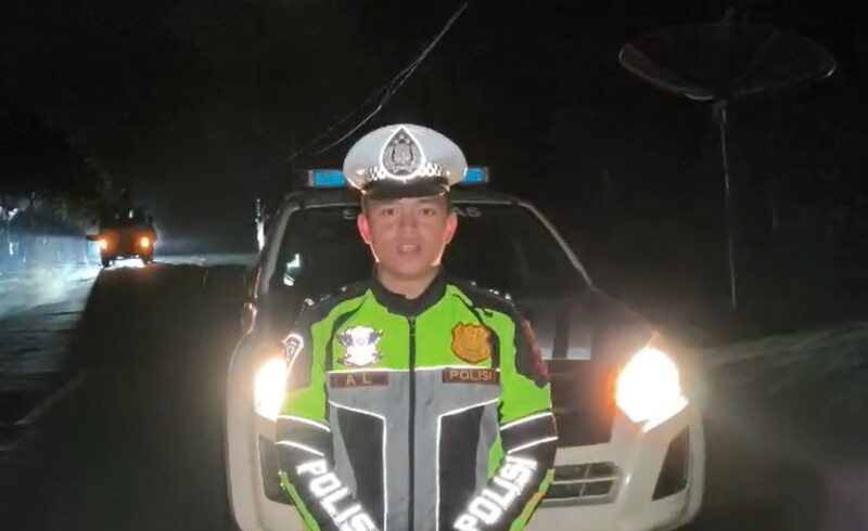 Personil Satlantas Polres Galus dilokasi kejadian